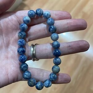 Blue and White Sodalite Bracelet